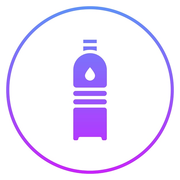 Ilustración del icono vectorial de la botella de agua del conjunto de iconos deportivos
