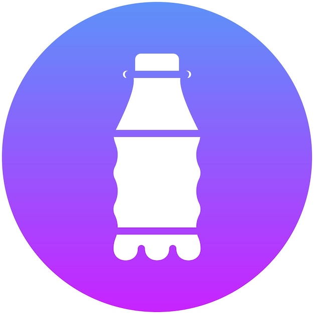 Ilustración del icono vectorial de la botella de agua del conjunto de iconos de estilos de vida