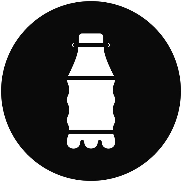 Ilustración del icono vectorial de la botella de agua del conjunto de iconos de estilos de vida
