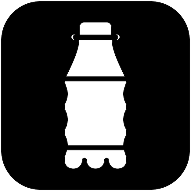 Ilustración del icono vectorial de la botella de agua del conjunto de iconos de estilos de vida