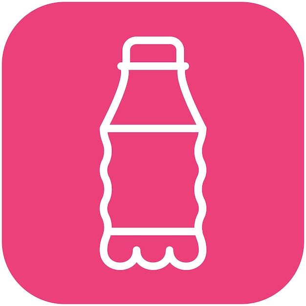 Ilustración del icono vectorial de la botella de agua del conjunto de iconos de estilos de vida