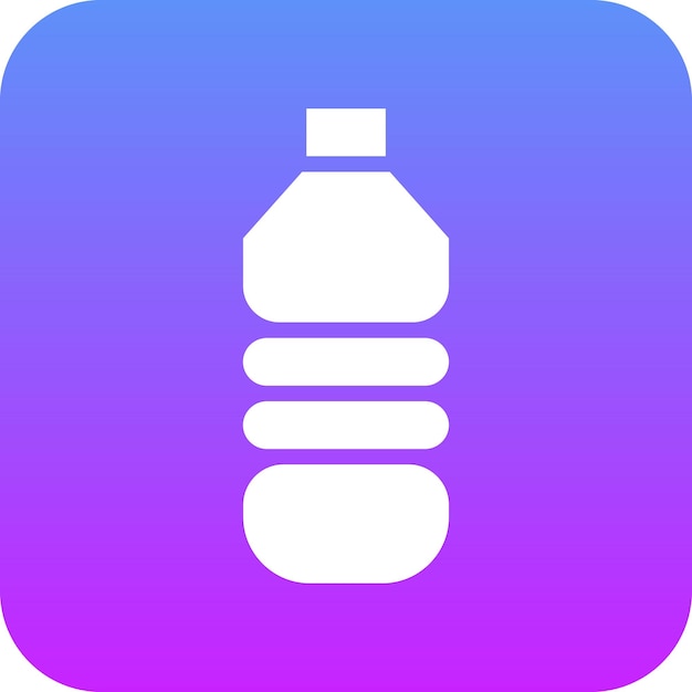 Ilustración del icono vectorial de la botella de agua del conjunto de iconos de la mañana y el desayuno