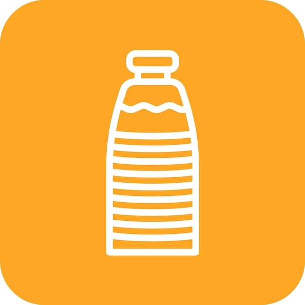 Ilustración del icono vectorial de la botella del conjunto de iconos de otoño