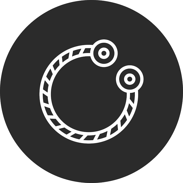 Ilustración del icono vectorial del brazalete del conjunto de iconos de moda