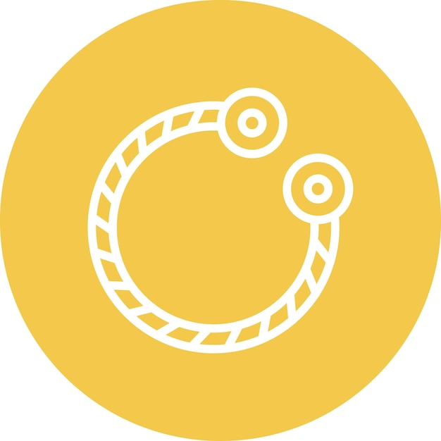 Ilustración del icono vectorial del brazalete del conjunto de iconos de moda