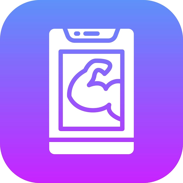 Ilustración del icono vectorial del brazo del conjunto de iconos de la aplicación de entrenamiento