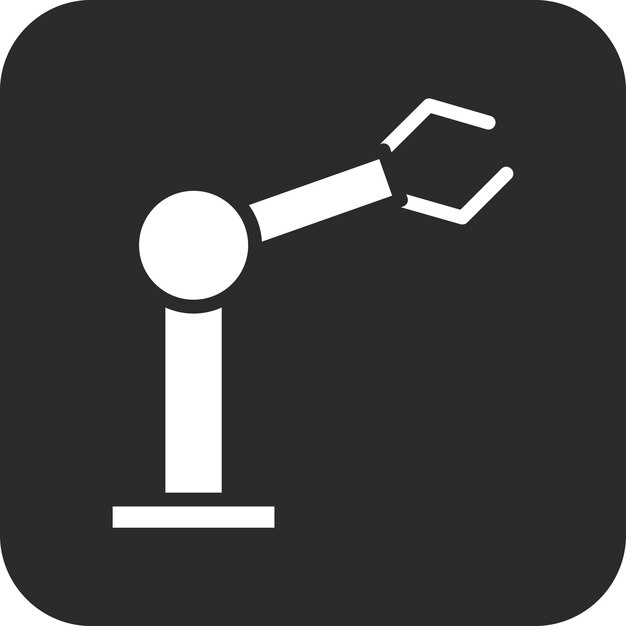 Ilustración del icono vectorial del brazo robótico del conjunto de iconos de ingeniería