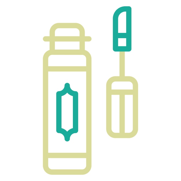 Ilustración del icono vectorial de brillo de los labios del conjunto de iconos de cosméticos