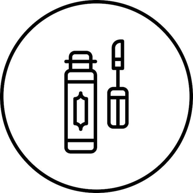 Ilustración del icono vectorial de brillo de los labios del conjunto de iconos de cosméticos