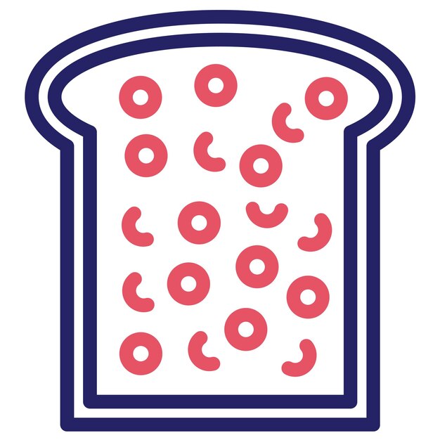 Ilustración del icono vectorial de brioche del conjunto de iconos de world cuisine