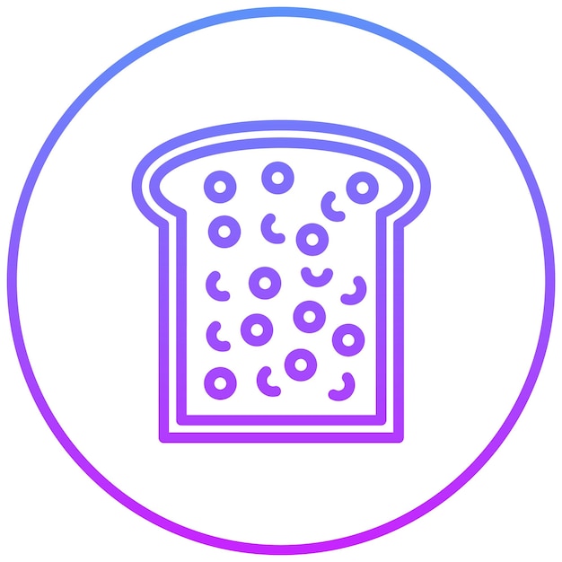 Ilustración del icono vectorial de Brioche del conjunto de iconos de World Cuisine