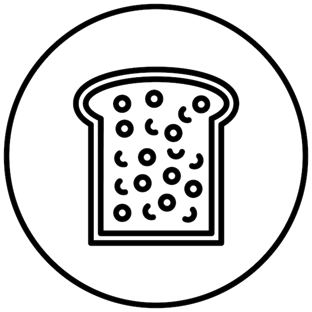 Ilustración del icono vectorial de brioche del conjunto de iconos de world cuisine