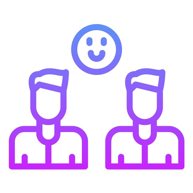 Ilustración del icono vectorial de Bro del conjunto de iconos de Amistad