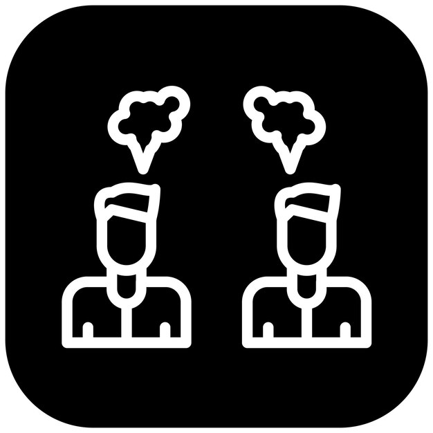 Ilustración del icono vectorial de broma del conjunto de iconos de Amistad