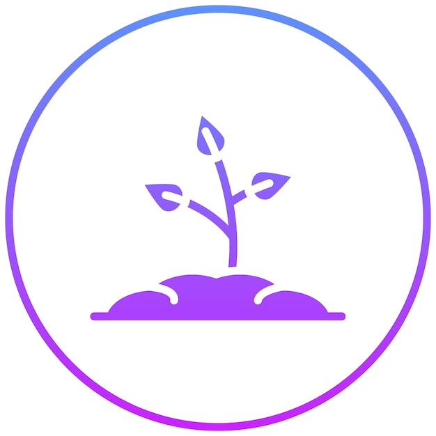 Ilustración del icono vectorial de brotes del conjunto de iconos de primavera