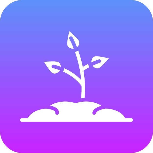 Ilustración del icono vectorial de brotes del conjunto de iconos de primavera