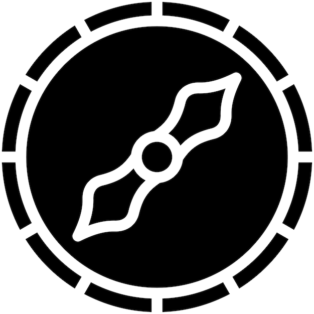 Ilustración del icono vectorial de la brújula del conjunto de iconos de la escuela