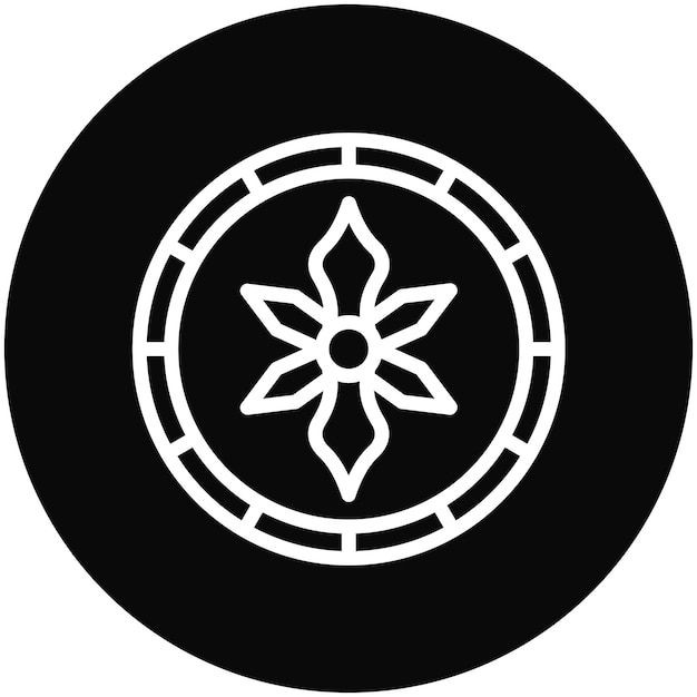 Ilustración del icono vectorial de la brújula del conjunto de iconos de la escuela