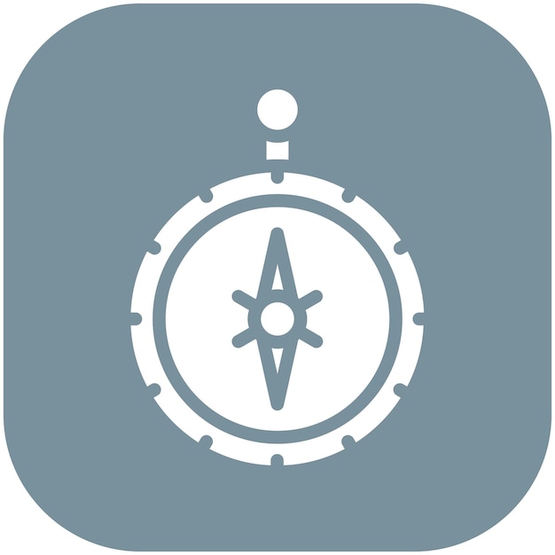 Ilustración del icono vectorial de la brújula del conjunto de iconos de herramientas