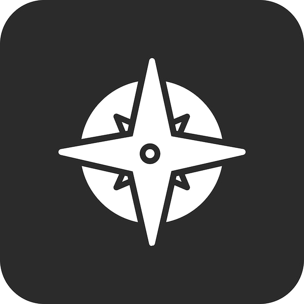 Ilustración del icono vectorial de la brújula del conjunto de iconos de la historia