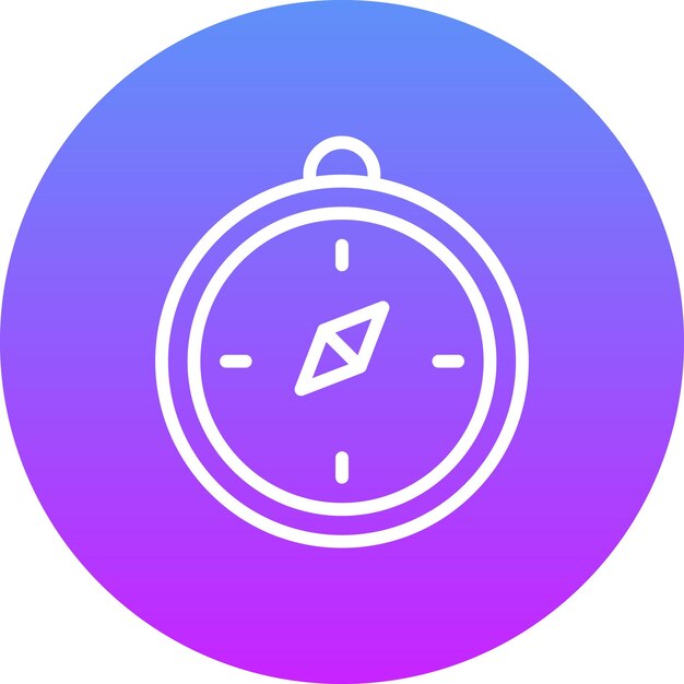 Ilustración del icono vectorial de la brújula del conjunto de iconos de inicio de negocio