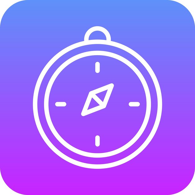 Ilustración del icono vectorial de la brújula del conjunto de iconos de inicio de negocio