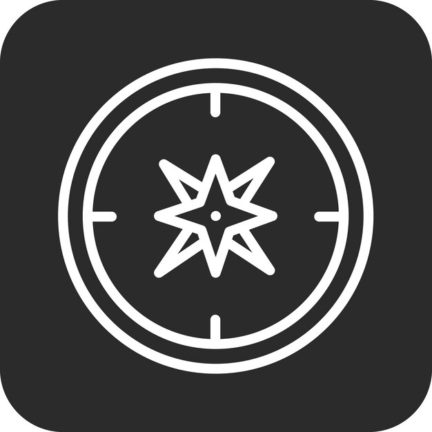 Ilustración del icono vectorial de la brújula del conjunto de iconos de Pirata