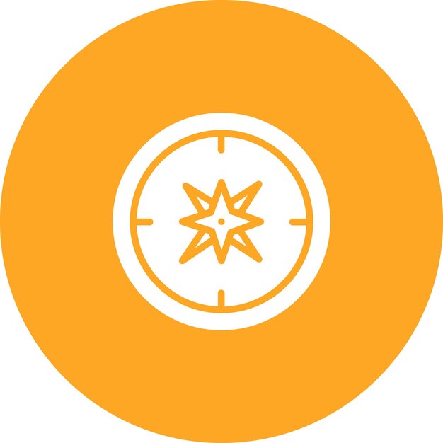 Ilustración del icono vectorial de la brújula del conjunto de iconos de Pirata