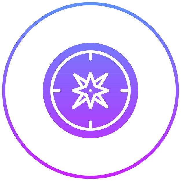 Ilustración del icono vectorial de la brújula del conjunto de iconos de Pirata