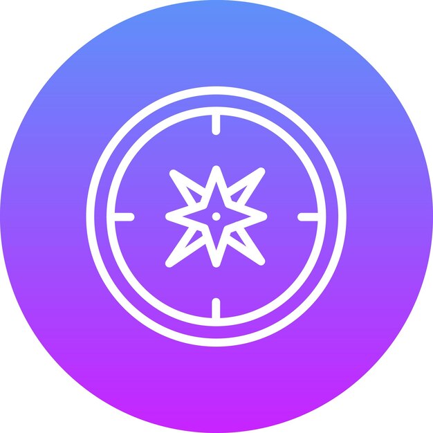 Ilustración del icono vectorial de la brújula del conjunto de iconos de Pirata