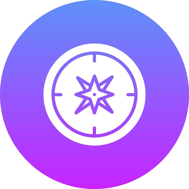 Ilustración del icono vectorial de la brújula del conjunto de iconos de Pirata