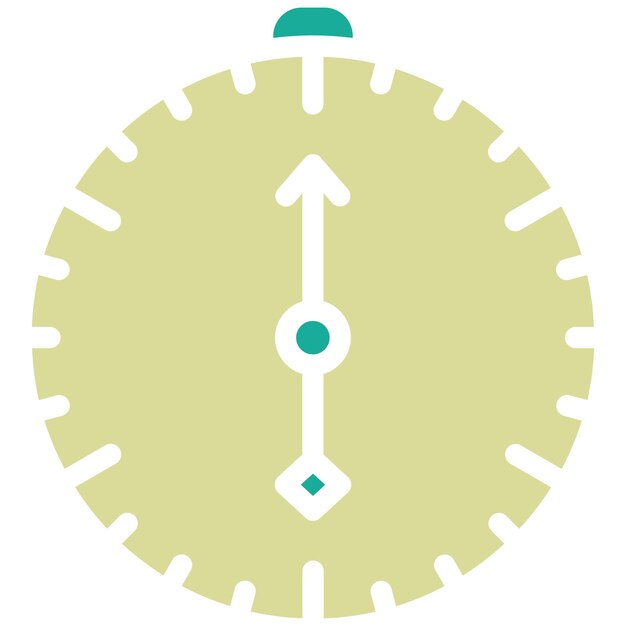 Ilustración del icono vectorial de la brújula del conjunto de iconos de De vuelta a la escuela