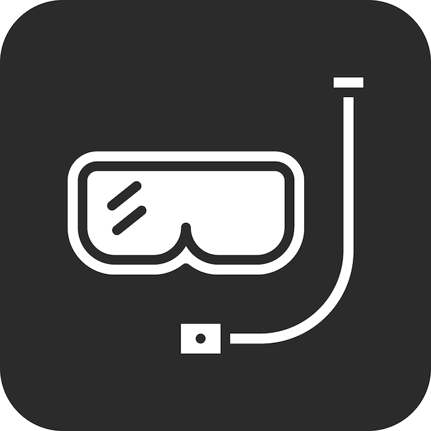 Ilustración del icono vectorial de buceo del conjunto de iconos deportivos
