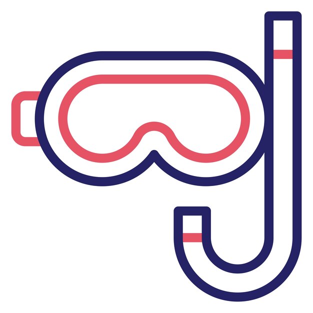 Ilustración del icono vectorial de buceo del conjunto de iconos de Dubai