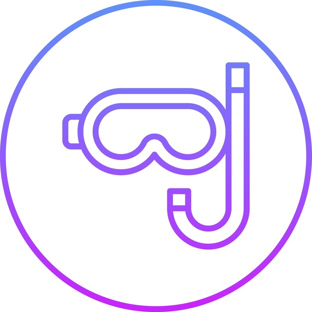 Ilustración del icono vectorial de buceo del conjunto de iconos de Dubai