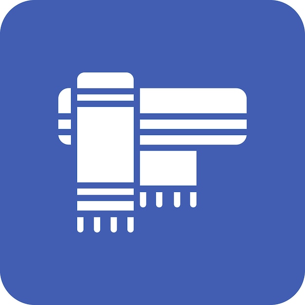 Ilustración del icono vectorial de la bufanda del conjunto de iconos de ropa