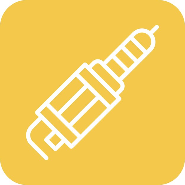 Ilustración del icono vectorial de bujías del conjunto de iconos de reparación de automóviles