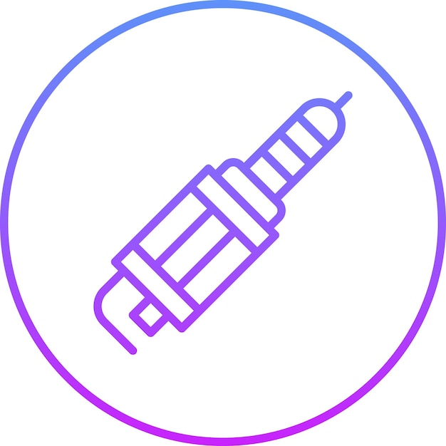 Ilustración del icono vectorial de bujías del conjunto de iconos de reparación de automóviles