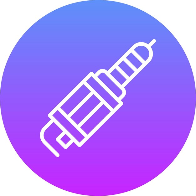 Ilustración del icono vectorial de bujías del conjunto de iconos de reparación de automóviles