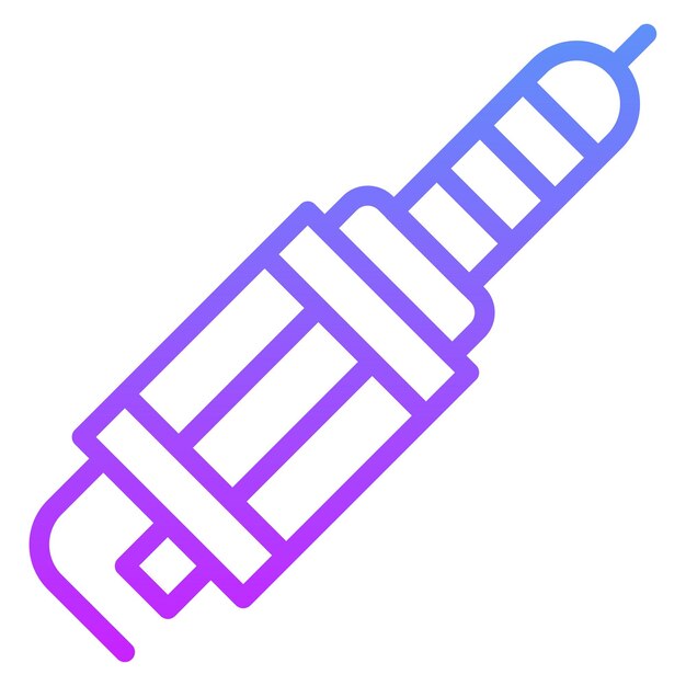 Ilustración del icono vectorial de bujías del conjunto de iconos de reparación de automóviles