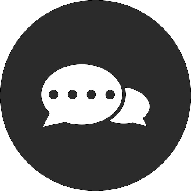 Ilustración del icono vectorial de burbuja de chat del conjunto de iconos de diplomacia