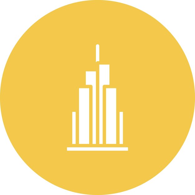 Ilustración del ícono vectorial del Burj Khalifa del conjunto de íconos de Dubai