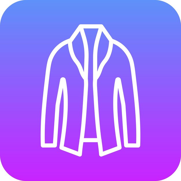 Ilustración del icono vectorial de Business Coat del conjunto de iconos de Business