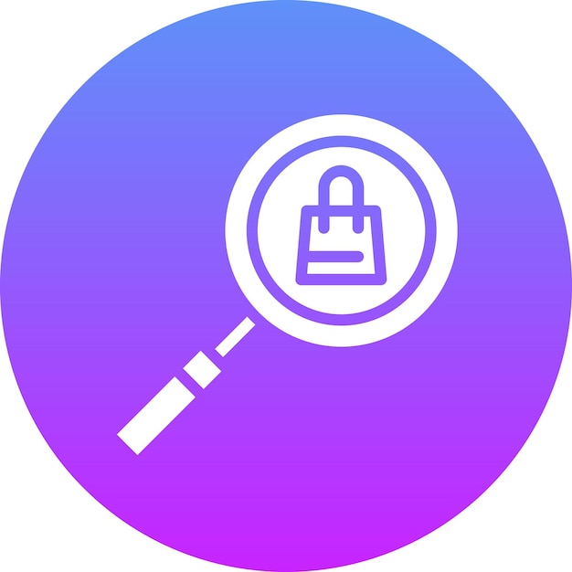 Ilustración del icono vectorial de búsqueda de comercio electrónico del conjunto de iconos de comercio electrónico