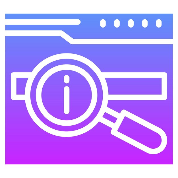 Ilustración del icono vectorial de búsqueda del sitio web del conjunto de iconos de marketing