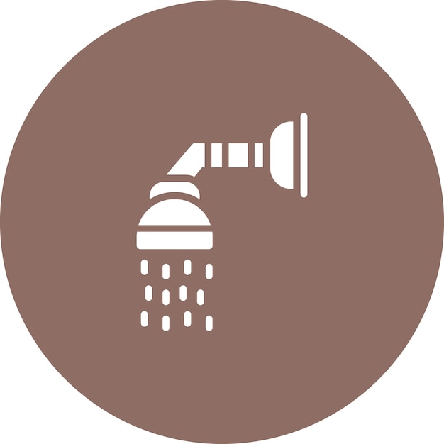 Ilustración del icono vectorial de la cabeza de ducha del conjunto de iconos de artículos para el hogar