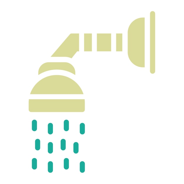 Ilustración del icono vectorial de la cabeza de ducha del conjunto de iconos de artículos para el hogar