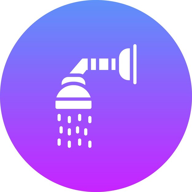 Ilustración del icono vectorial de la cabeza de ducha del conjunto de iconos de artículos para el hogar