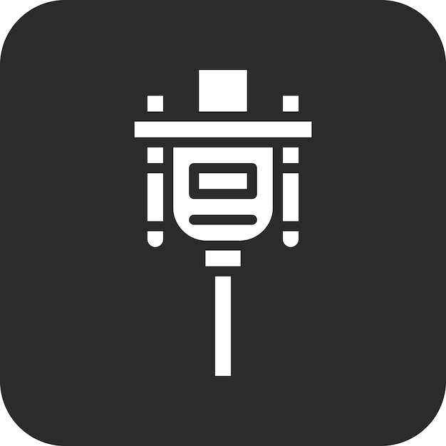 Ilustración del icono vectorial de cable Vga del conjunto de iconos de computadora y hardware