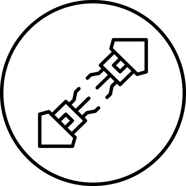 Ilustración del icono vectorial de cables de conexión del conjunto de iconos de herramientas de electricista